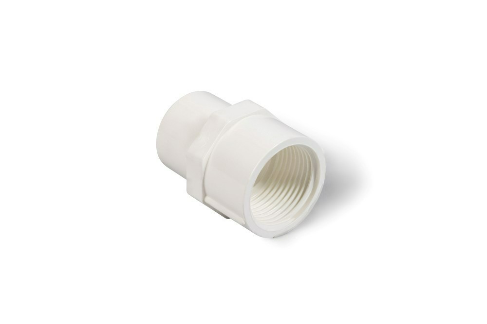DN25X 0.50Inch PN18 PVC-U Pressure Faucet Adaptor FI BSP Threaded CAT3