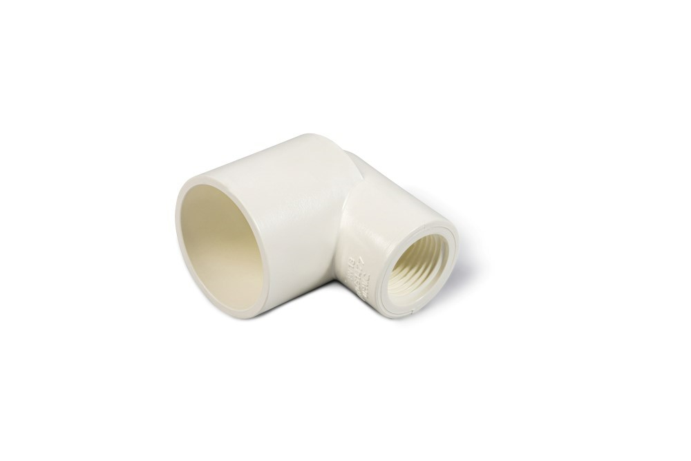 DN20 X 0.50Inch PN18 PVC-U Pressure Faucet Elbow FI BSP Threaded CAT15